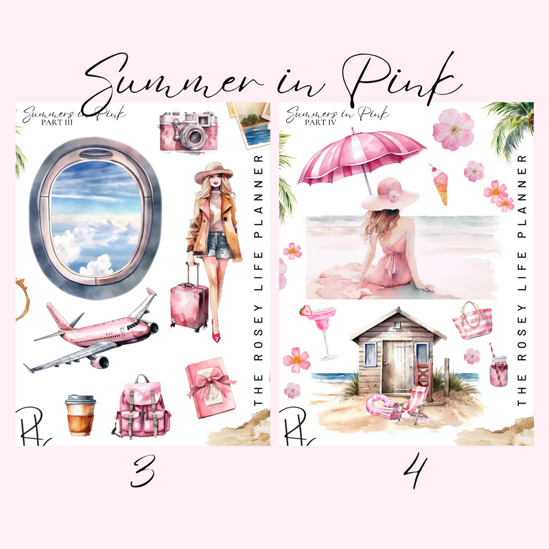 SUMMER IN PINK COLLECTION | DECO STICKERS | Clear Matte