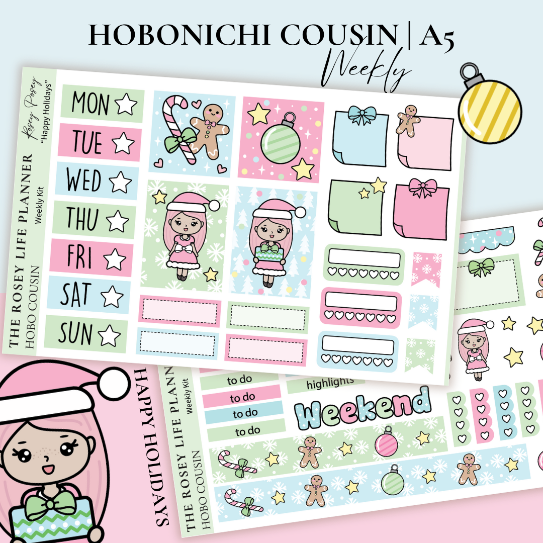STICKER KIT | Christmas | WEEKLY | A5 - HOBONICHI COUSIN - B6 ...