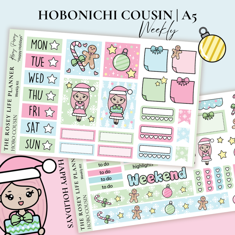 STICKER KIT | Christmas | WEEKLY | A5 - HOBONICHI COUSIN - B6