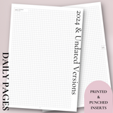 2024 & UNDATED VERSION | PRINTED | DAILY INSERTS |  ROSEY PLANNER