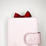 BOW PLANNER CLIP | RED PLAID