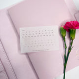 JUL26 | MINI SHEET ROSEGOLD & BLACK NUMBERS