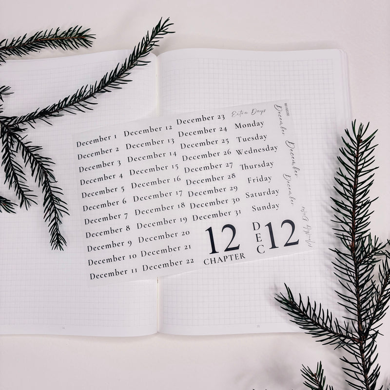 STICKERS | SHEET 9 | CLEAR | DECEMBER 25 COLLECTION