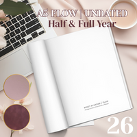 UNDATED | FLOW PLANNER | A5 | 52 GSM TRP | PREORDER HALF / FULL YEAR