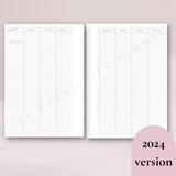 2024 & UNDATED VERSION | PRINTED | WEEKLY INSERTS |  ROSEY PLANNER