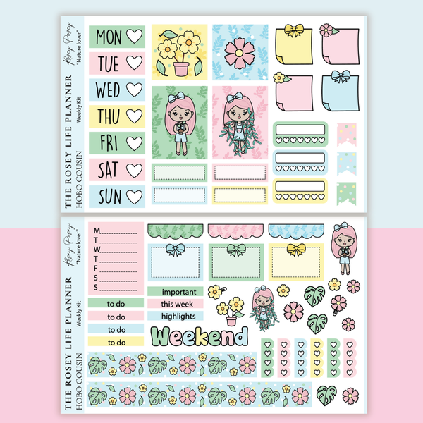 STICKER KIT | Nature Lover | WEEKLY | A5 - HOBONICHI COUSIN - B6