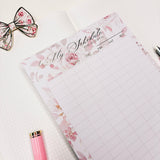 WEEKLY SCHEDULE | A5 NOTEPAD - PREPLANNER | 50 Sheets