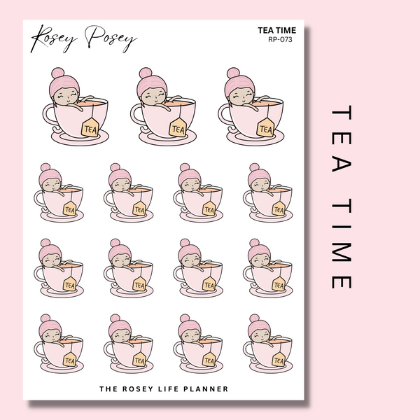 TEA TIME | ROSEY POSEY | CLEAR MATTE & MATTE | RP-073