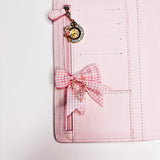 BOW PLANNER CLIP | CHECKERED PINK | COZY FALL 3.0 COLLECTION