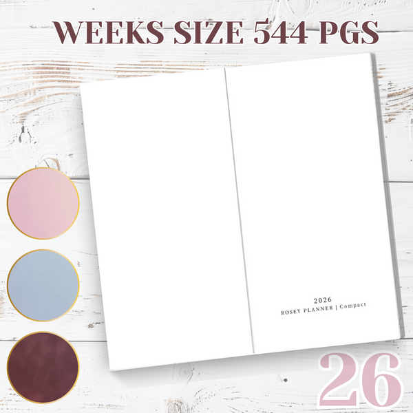 2026 | ROSEY PLANNER | COMPACT | WEEKS SIZE | TOMOE RIVER PAPER | PREORDER