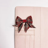 BOW PLANNER CLIP | RED PLAID | SEP26