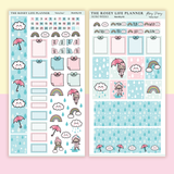 STICKER KIT | Rainy | MONTHLY | COMPACT- HOBONICHI WEEKS - A6 - PASSPORT