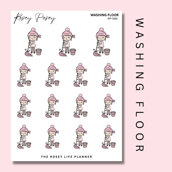 WASHING FLOOR | ROSEY POSEY | CLEAR MATTE & MATTE | RP-084