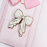 JOURNAL CLIP | WHITE LACE BOW | ANNIVERSARY COLLECTION