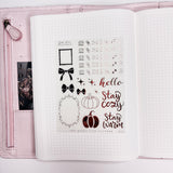 DECO STICKERS  | SHEET 22 | CLEAR  | OCT26 2026 COLLECTION