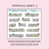 STICKER KIT | Planning Time | MONTHLY | COMPACT- HOBONICHI WEEKS - A6 - PASSPORT