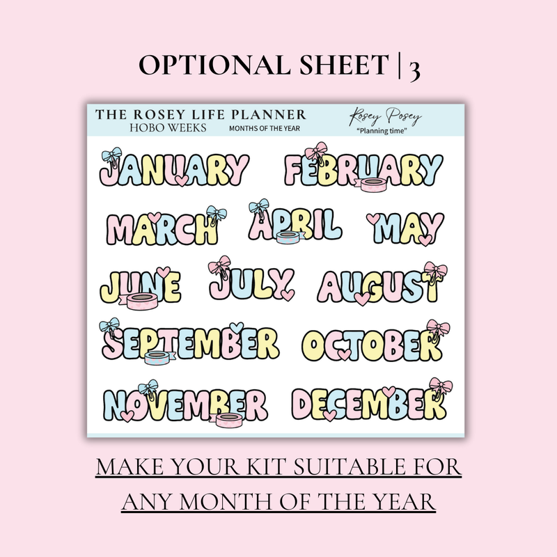 STICKER KIT | Planning Time | MONTHLY | COMPACT- HOBONICHI WEEKS - A6 - PASSPORT