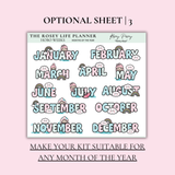 STICKER KIT | Rainy | MONTHLY | COMPACT- HOBONICHI WEEKS - A6 - PASSPORT