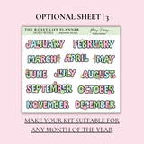 STICKER KIT | Happy Holidays| MONTHLY | COMPACT- HOBONICHI WEEKS - A6 - PASSPORT