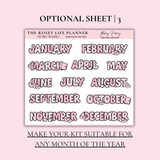 STICKER KIT | Pink Obsession | MONTHLY | COMPACT- HOBONICHI WEEKS - A6 - PASSPORT