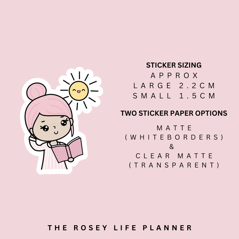 MORNING / READING | ROSEY POSEY | CLEAR MATTE & MATTE | RP-044