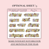 STICKER KIT | Cozy Fall | MONTHLY | COMPACT- HOBONICHI WEEKS - A6 - PASSPORT