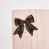 BOW PLANNER CLIP | BROWN PLAID | NOV26