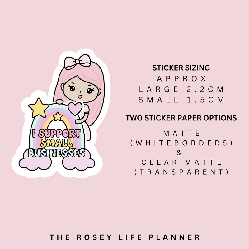 SUPPORT SMALL BIZ | ROSEY POSEY | CLEAR MATTE & MATTE | RP-087