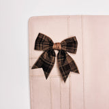 BOW PLANNER CLIP | BROWN PLAID | NOV26