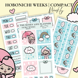 STICKER KIT | Rainy | WEEKLY | COMPACT- HOBONICHI WEEKS - A6 - PASSPORT