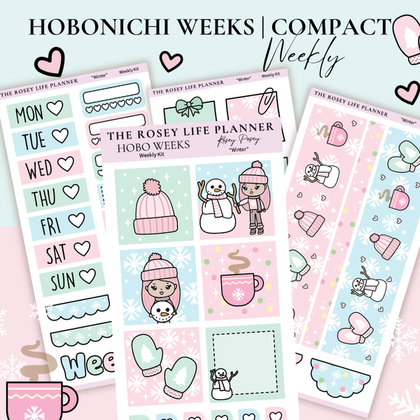 STICKER KIT | Winter | WEEKLY | COMPACT- HOBONICHI WEEKS - A6 - PASSPORT