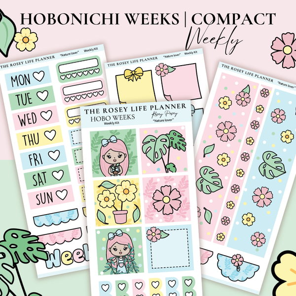 STICKER KIT | Nature Lover | WEEKLY | COMPACT- HOBONICHI WEEKS - A6 - PASSPORT