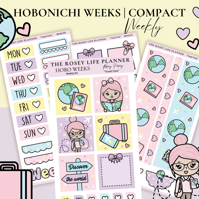 STICKER KIT | Travel | WEEKLY | COMPACT- HOBONICHI WEEKS - A6 - PASSPORT