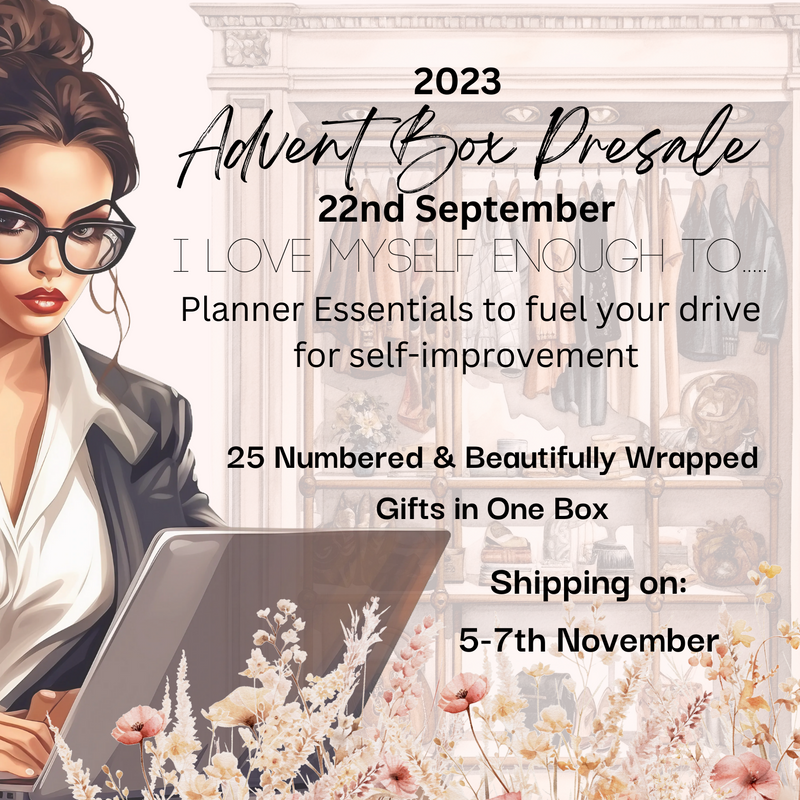 2023 | ADVENT CALENDAR BOX | 25 Days of Planner Goodies | I Love Myself Enough To.... |
