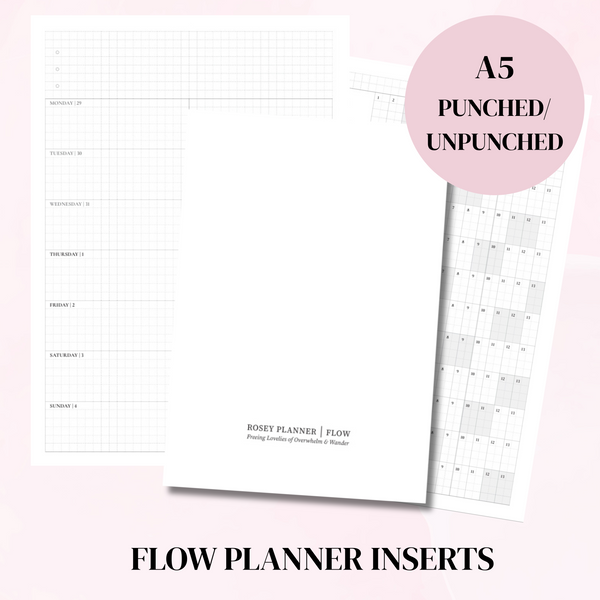 2026 | FLOW PLANNER | PRINTED | RING OR DISC PUNCHED | 100 GSM PAPER | PREORDER