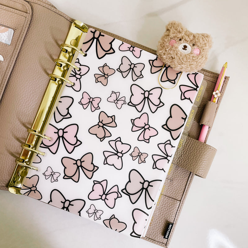 PLANNER DASHBOARD |  Vellum | Beige And Pink Bow |