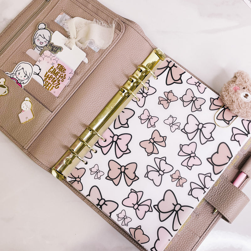 PLANNER DASHBOARD |  Vellum | Beige And Pink Bow |