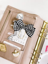 BOW PLANNER CLIP | Checkered theme