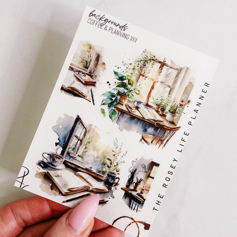 COFFEE AND PLANNING COLLECTION | DECO STICKERS | Clear Matte