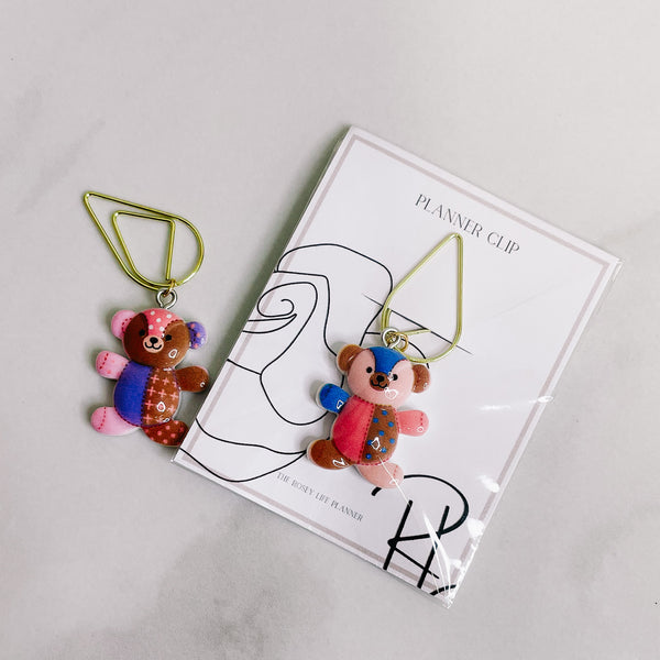 PLANNER CLIP | TEDDY BEAR CHARM