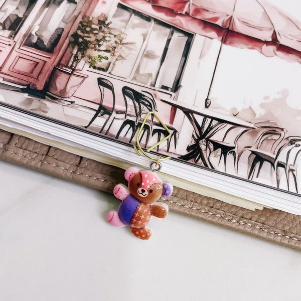 PLANNER CLIP | TEDDY BEAR CHARM