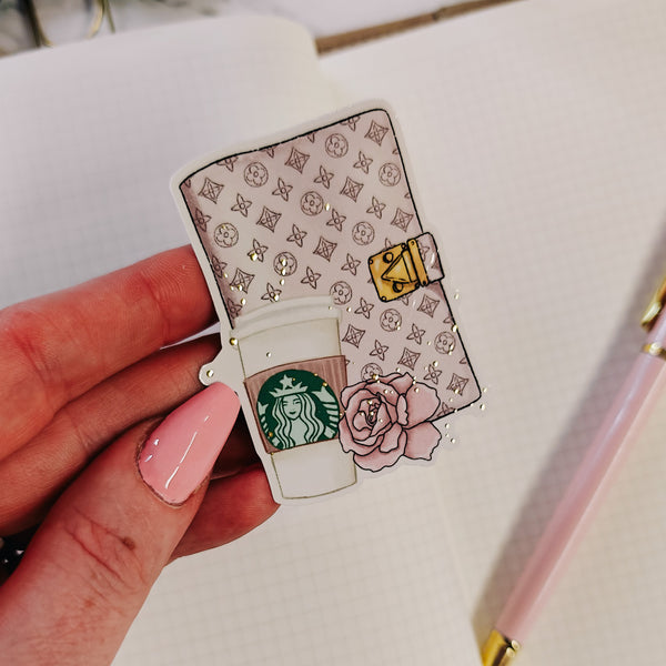 DIE CUT STICKER - Planner and coffee - FASHIONISTA COLLECTION