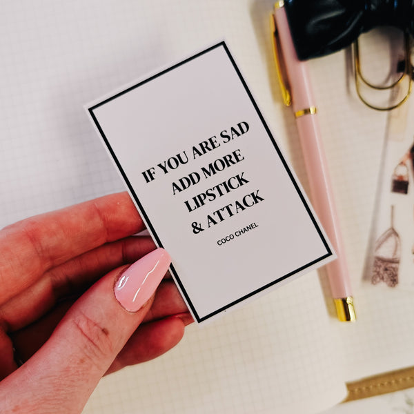 COCO QUOTE | JOURNALING CARD | PLANNER DECO | BOSS FASHIONISTA