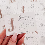 MONTHLY PLANNER CARD SET 2024 | BLUSH EMBOSSED & WHITE
