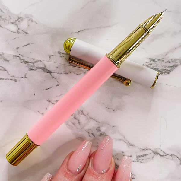 FOUNTAIN PEN |  PINK & WHITE - & INK INCLUDED