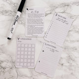 Reusable Habit Tracker & Goal setting cards  | Self Love