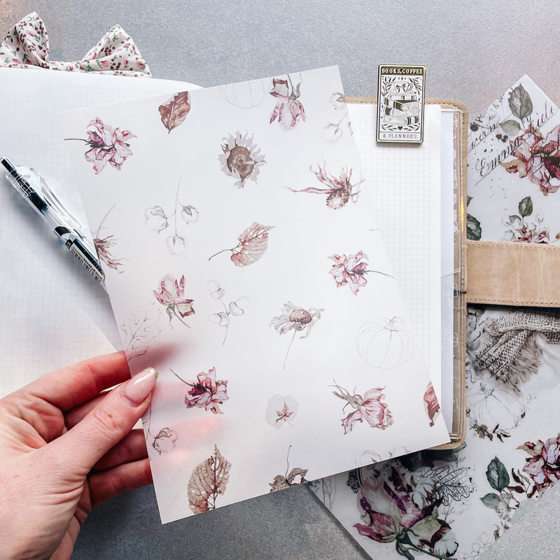 PLANNER DASHBOARD | FLORAL -  VELLUM | OCT24 COLLECTION