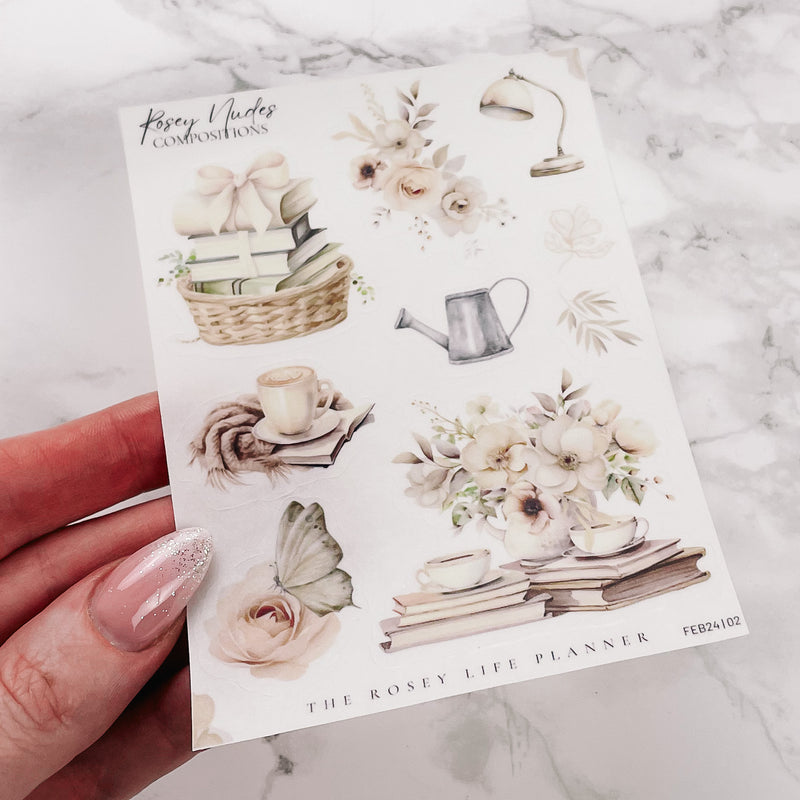 ROSEY NUDES | DECO STICKERS | SHEET 2 | CLEAR/ MATTE | FEB24 COLLECTION