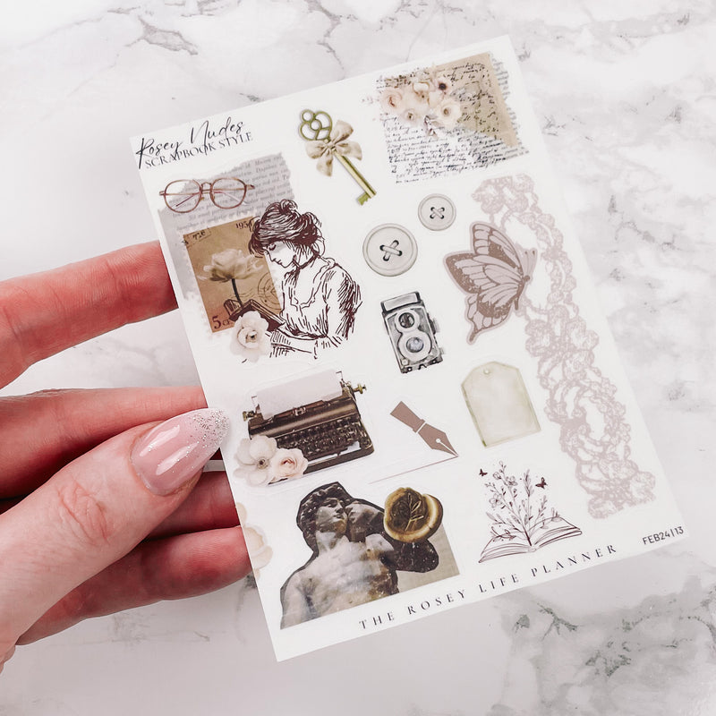 ROSEY NUDES | DECO STICKERS | SHEET 13 | CLEAR/ MATTE | FEB24 COLLECTION