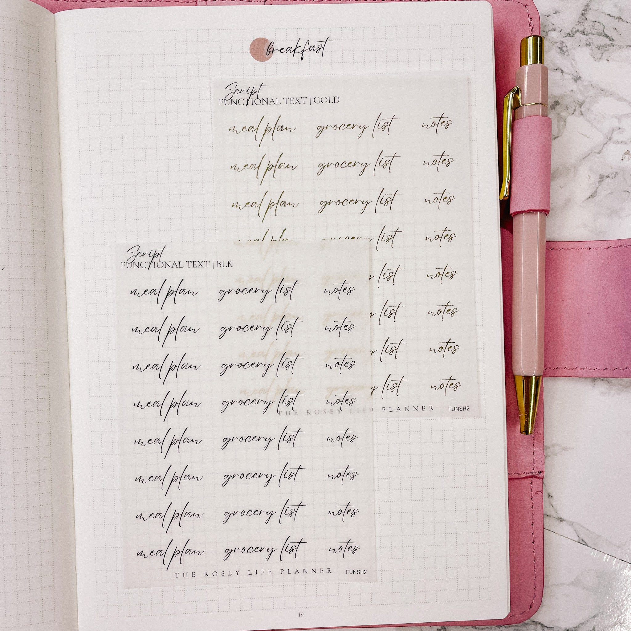 Script Sheets - Transparent - Gold or Black - 10 options ...